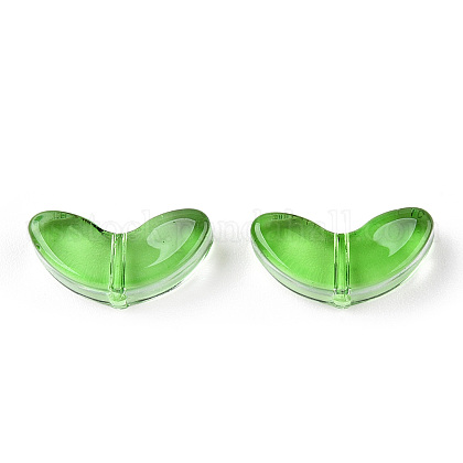 Spray Painted Transparent Glass Beads&nbsp;US-X-GLAA-T022-27A-2
