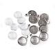25mm Transparent Clear Domed Glass Cabochon Cover for Alloy Photo Pendant Making US-TIBEP-X0009-RS-1