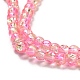 Spray Painted Crackle Glass Beads Strands US-CCG-Q002-4mm-03-3