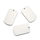 201 Stainless Steel Rectangle Stamping Blank Tag Pendants US-STAS-S031-03-2
