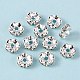 Brass Rhinestone Spacer Beads US-RB-A006-8MM-S-2