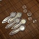 20mm Clear Domed Glass Cabochon Cover for Antique Silver DIY Alloy Portrait Bookmark Making US-DIY-X0125-AS-NR-1