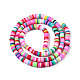 Handmade Polymer Clay Beads Strands US-CLAY-R089-4mm-154-2