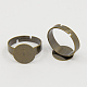 Mixed Color Adjustable Brass Pad Ring Bases US-J0JR9-M-2