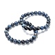 Natural Dumortierite Stretch Beaded Bracelets US-G-A185-01G-2