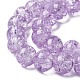 Spray Painted Crackle Glass Beads Strands US-CCG-Q002-8mm-04-3
