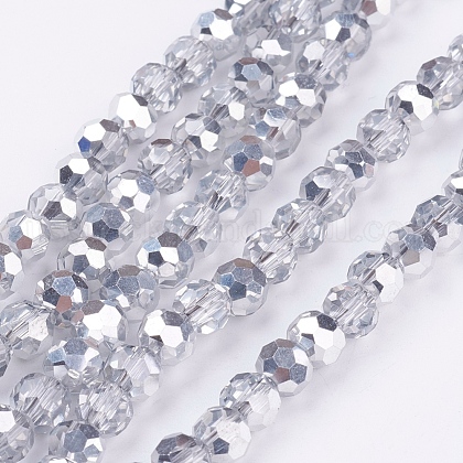 Electroplate Glass Beads Strands US-EGLA-J042-6mm-H02-1