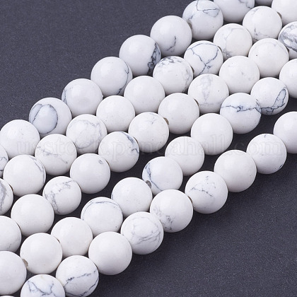 Synthetic Howlite Beads Strands US-G-E110-6mm-5-1