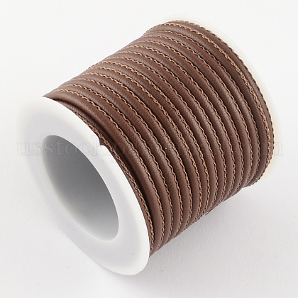 Imitation Leather Round Cords with Cotton Cords inside US-LC-R008-02-1