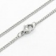 Women's 304 Stainless Steel Twisted Chain Necklaces US-STAS-O037-58P-1