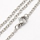 Trendy Unisex 304 Stainless Steel Cable Chain Necklaces US-NJEW-M057-B-01-1
