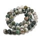 Natural Tree Agate Frosted Agate Round Gemstone Beads Strands US-G-O151-01-8mm-5