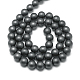 Frosted Non-magnetic Synthetic Hematite Round Bead Strands US-G-J344-8mm-3